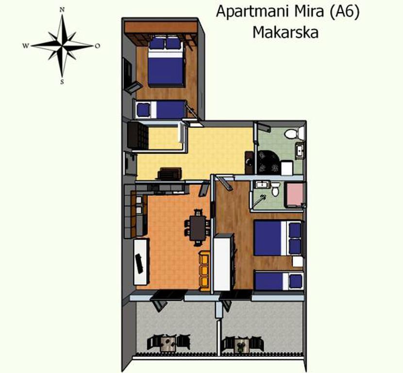 מאקרסקה Apartments Mira חדר תמונה